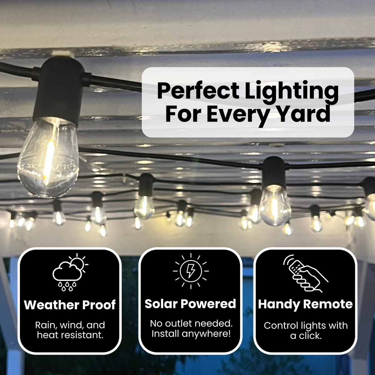 Solar String Light Replacement Solar String Light (W/Remote) – LA Innovative